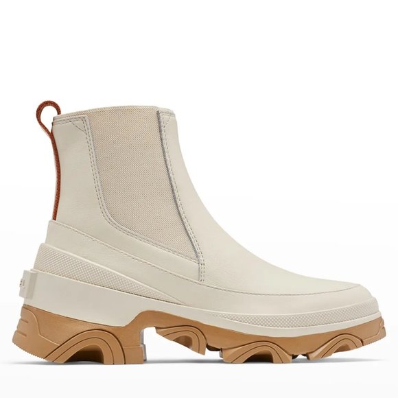Sorel Brex Chelsea Leather Naturel Pull On Bootie Ankle Short Boots Shoes 8 NEW - Picture 2 of 7